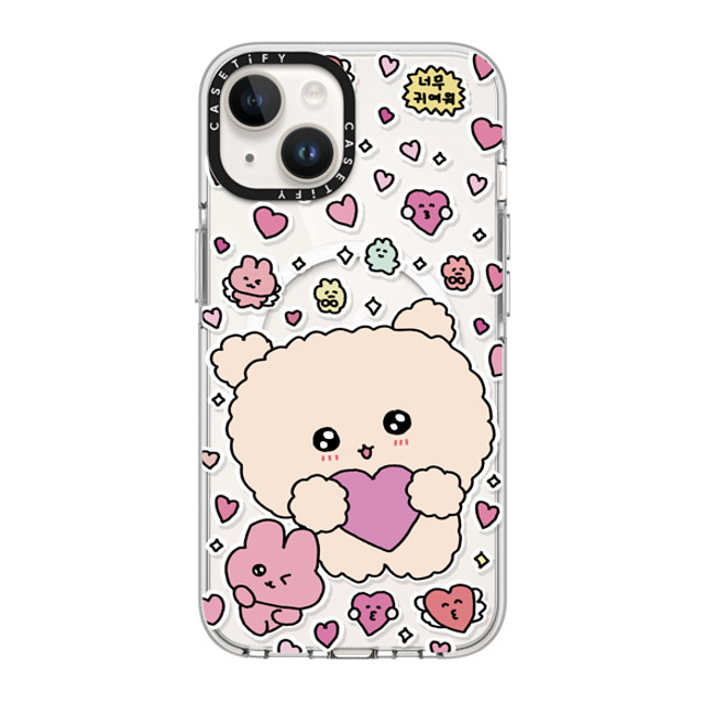 Gosimperson x CASETiFY iPhone 14 ケース クリア クリア ケース MagSafe対応 Love Bomb