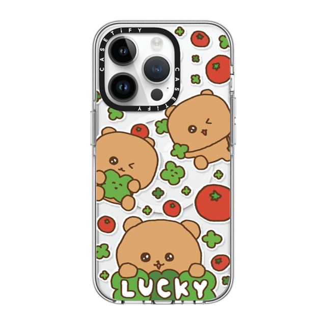 Gosimperson x CASETiFY iPhone 14 Pro ケース クリア クリア ケース MagSafe対応 LUCKY TOMATO