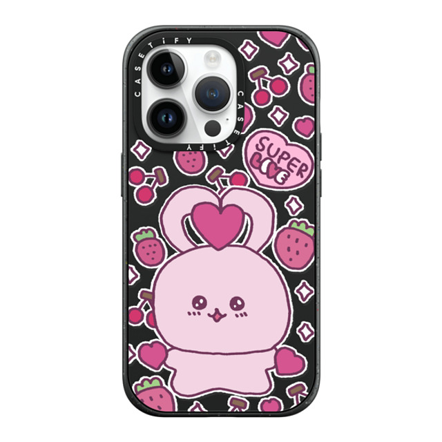 Gosimperson x CASETiFY iPhone 14 Pro ケース マットブラック インパクトケース MagSafe対応 SUPER LOVE