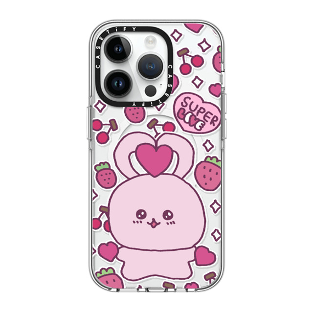 Gosimperson x CASETiFY iPhone 14 Pro ケース クリア クリア ケース MagSafe対応 SUPER LOVE