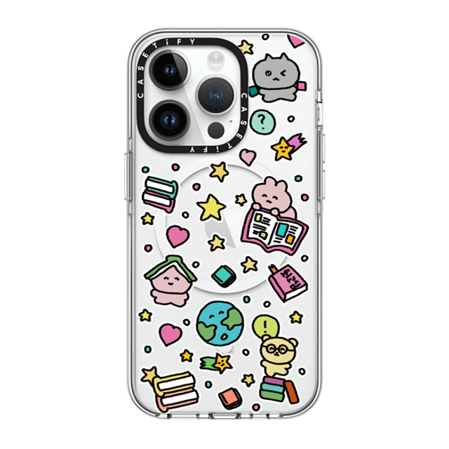 Gosimperson x CASETiFY iPhone 14 Pro ケース クリア クリア ケース MagSafe対応 DREAMING WORLD OF BOOKS