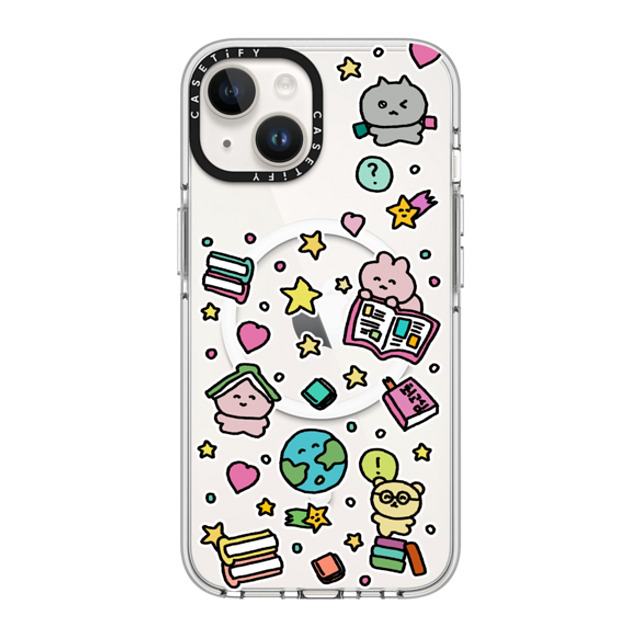 Gosimperson x CASETiFY iPhone 14 ケース クリア クリア ケース MagSafe対応 DREAMING WORLD OF BOOKS