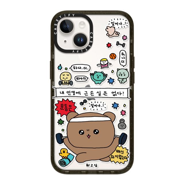 Gosimperson x CASETiFY iPhone 14 ケース ブラック インパクトケース LET'S BUILD MUSCLES