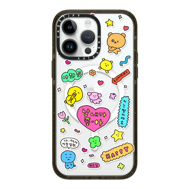 Gosimperson x CASETiFY iPhone 14 Pro Max ケース ブラック インパクトケース MagSafe対応 I LOVE ME (Korean ver.)