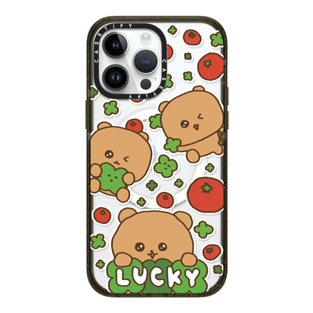 Gosimperson x CASETiFY iPhone 14 Pro Max ケース ブラック インパクトケース MagSafe対応 LUCKY TOMATO