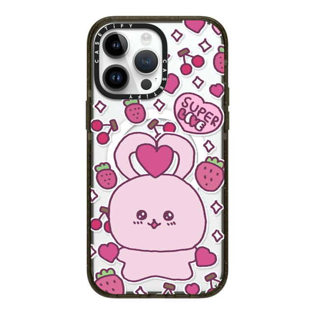 Gosimperson x CASETiFY iPhone 14 Pro Max ケース ブラック インパクトケース MagSafe対応 SUPER LOVE