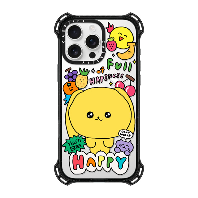 Gosimperson x CASETiFY iPhone 16 Pro Max ケース ブラック バウンスケース You'll be happy~