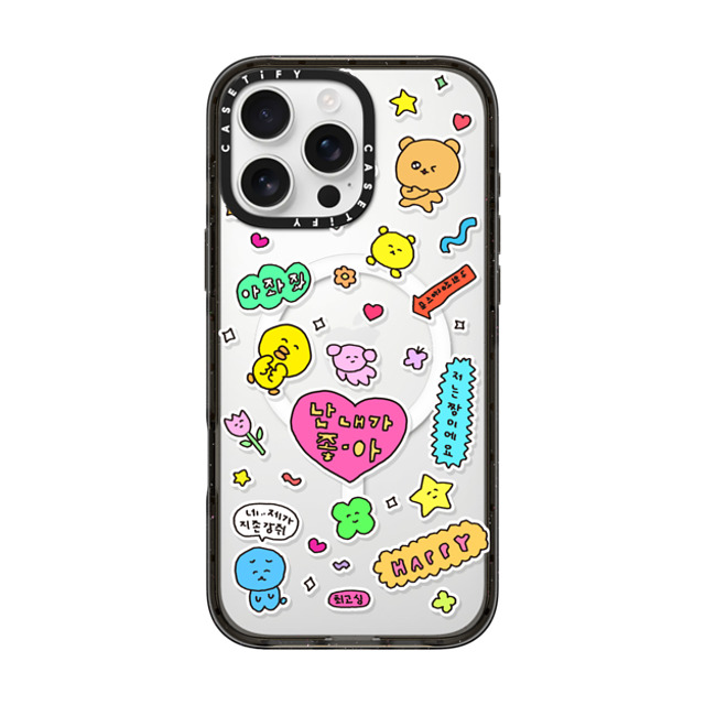 Gosimperson x CASETiFY iPhone 16 Pro Max ケース ブラック インパクトケース MagSafe対応 I LOVE ME (Korean ver.)