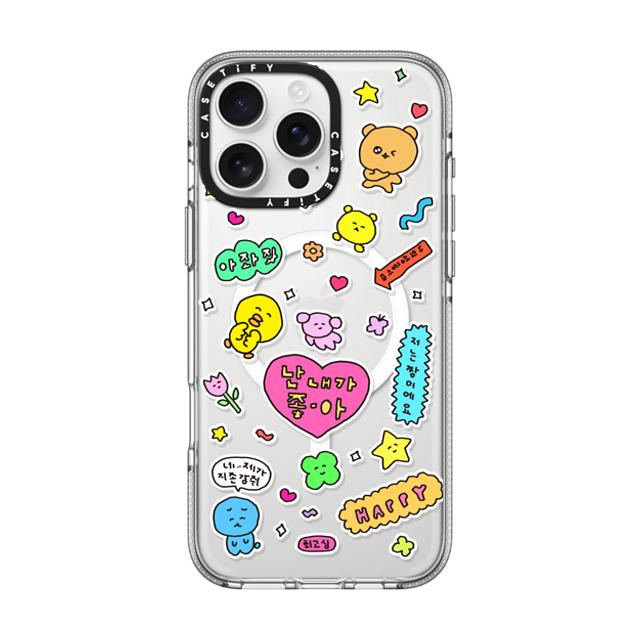 Gosimperson x CASETiFY iPhone 16 Pro Max ケース クリア クリア ケース MagSafe対応 I LOVE ME (Korean ver.)