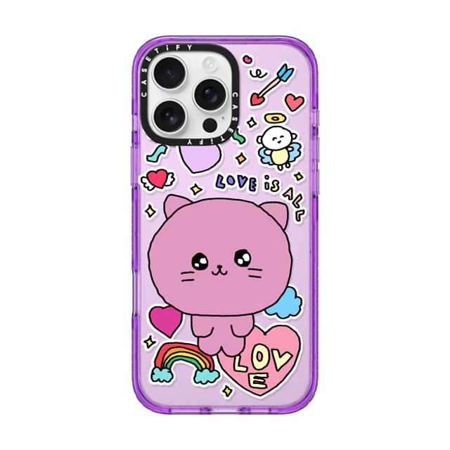Gosimperson x CASETiFY iPhone 16 Pro Max Case パープル Impact Case Love is ALL Gosimperson x CASETiFY iPhone 16 Pro Max Case パープル Impact Case Love is ALL