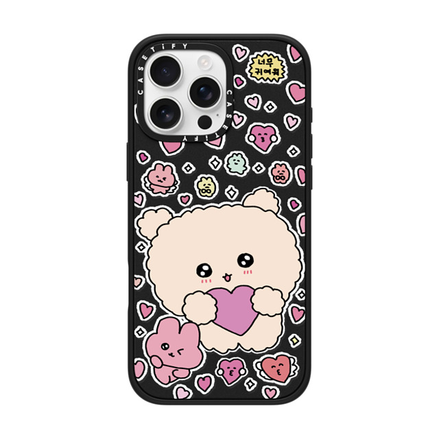 Gosimperson x CASETiFY iPhone 16 Pro Max ケース マットブラック インパクトケース MagSafe対応 Love Bomb