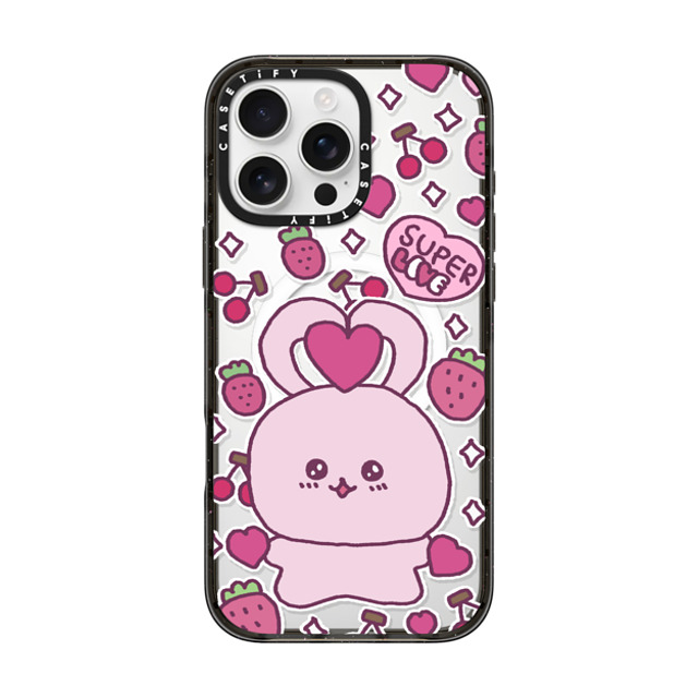 Gosimperson x CASETiFY iPhone 16 Pro Max ケース ブラック インパクトケース MagSafe対応 SUPER LOVE