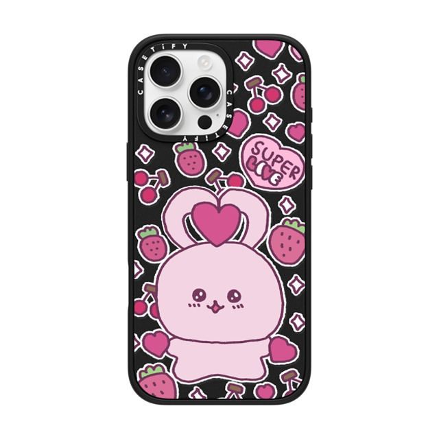 Gosimperson x CASETiFY iPhone 16 Pro Max ケース マットブラック インパクトケース MagSafe対応 SUPER LOVE