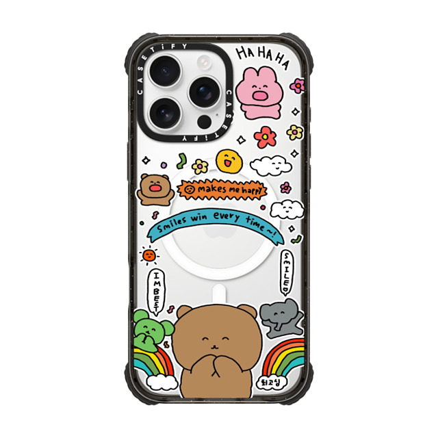 Gosimperson x CASETiFY iPhone 16 Pro Max Case Black ウルトラ インパクトケース MagSafe 対応 SMILE WINS (ENG ver.) Mother's Day Gosimperson x CASETiFY iPhone 16 Pro Max Case Black ウルトラ インパクトケース MagSafe 対応 SMILE WINS (ENG ver.) Mother's Day