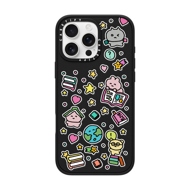 Gosimperson x CASETiFY iPhone 16 Pro Max ケース マットブラック インパクトケース MagSafe対応 DREAMING WORLD OF BOOKS