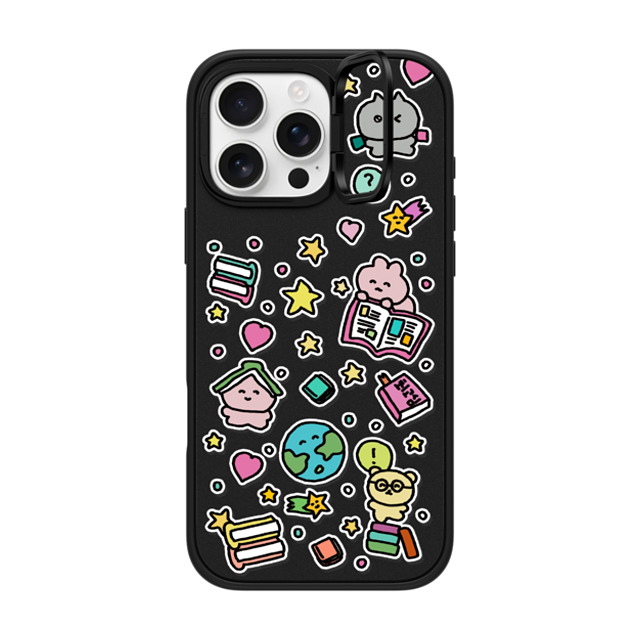 Gosimperson x CASETiFY iPhone 16 Pro Max ケース マットブラック インパクトリングスタンドケース MagSafe対応 DREAMING WORLD OF BOOKS