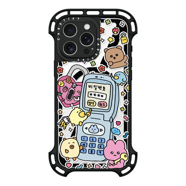 Gosimperson x CASETiFY iPhone 16 Pro Max ケース ブラック ウルトラ バウンスケース MagSafe対応 SECRET UNLUCKED