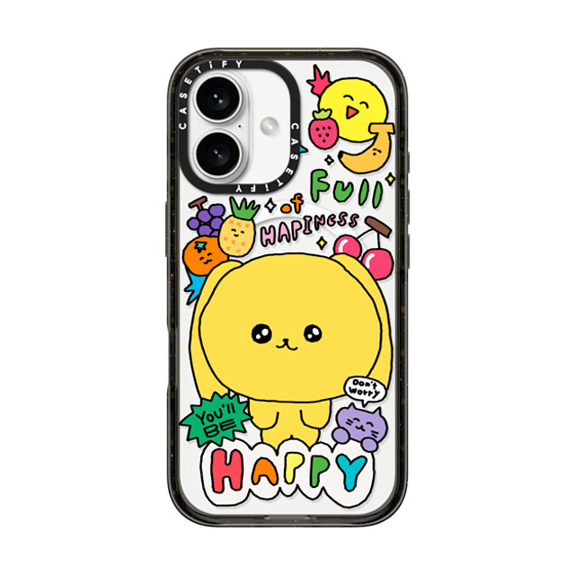 Gosimperson x CASETiFY iPhone 16 ケース ブラック インパクトケース MagSafe対応 You'll be happy~