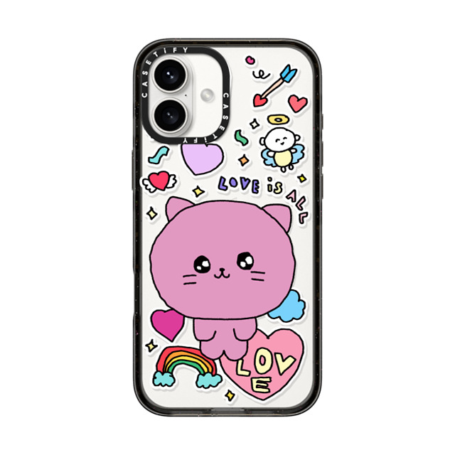 Gosimperson x CASETiFY iPhone 16 Plus Case Black Impact Case Love is ALL Gosimperson x CASETiFY iPhone 16 Plus Case Black Impact Case Love is ALL