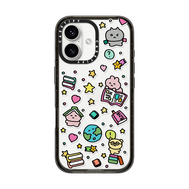 Gosimperson x CASETiFY iPhone 16 ケース ブラック インパクトケース DREAMING WORLD OF BOOKS