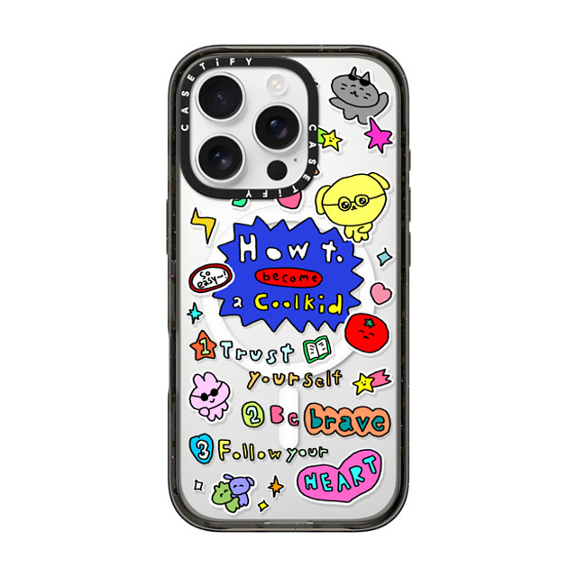 Gosimperson x CASETiFY iPhone 16 Pro Case Cartoon,Quote Black Impact Case MagSafe Compatible HOW TO BE A COOL KID Mother's Day Gosimperson x CASETiFY iPhone 16 Pro Case Cartoon,Quote Black Impact Case MagSafe Compatible HOW TO BE A COOL KID Mother's Day