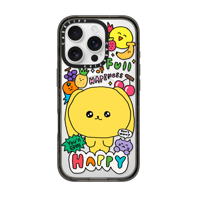 Gosimperson x CASETiFY iPhone 16 Pro ケース ブラック インパクトケース MagSafe対応 You'll be happy~