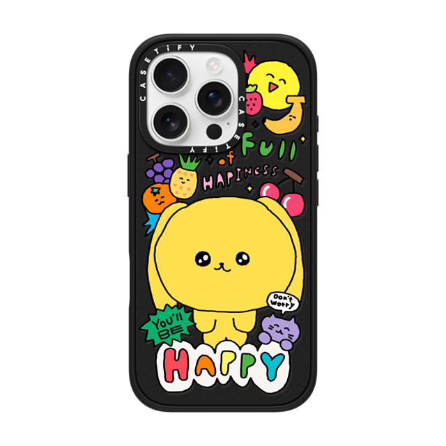 Gosimperson x CASETiFY iPhone 16 Pro ケース マットブラック インパクトケース You'll be happy~