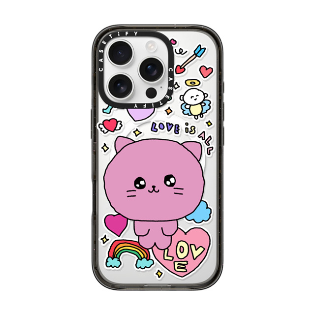 Gosimperson x CASETiFY iPhone 16 Pro Case Cat,Cartoon Black Impact Case MagSafe Compatible Love is ALL Mother's Day Gosimperson x CASETiFY iPhone 16 Pro Case Cat,Cartoon Black Impact Case MagSafe Compatible Love is ALL Mother's Day