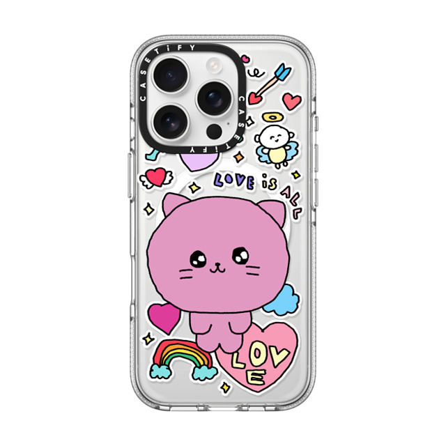 Gosimperson x CASETiFY iPhone 16 Pro Case Cat,Cartoon Clear Clear Case MagSafe Compatible Love is ALL Mother's Day Gosimperson x CASETiFY iPhone 16 Pro Case Cat,Cartoon Clear Clear Case MagSafe Compatible Love is ALL Mother's Day