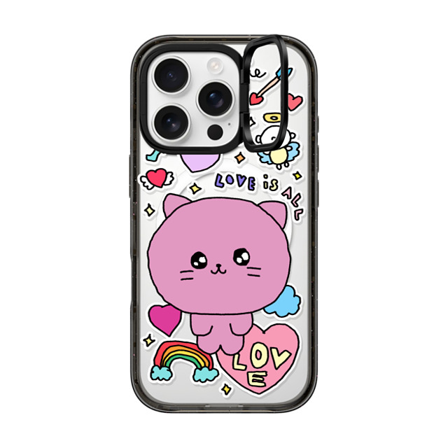 Gosimperson x CASETiFY iPhone 16 Pro Case Cat,Cartoon Black インパクトリングスタンドケース MagSafe対応 Love is ALL Mother's Day Gosimperson x CASETiFY iPhone 16 Pro Case Cat,Cartoon Black インパクトリングスタンドケース MagSafe対応 Love is ALL Mother's Day