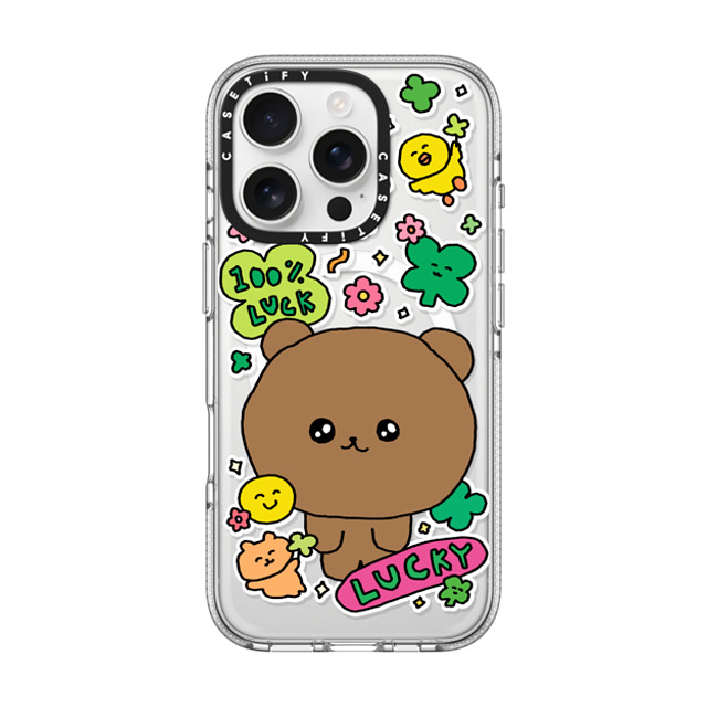 Gosimperson x CASETiFY iPhone 16 Pro ケース クリア クリア ケース MagSafe対応 100% LUCKY