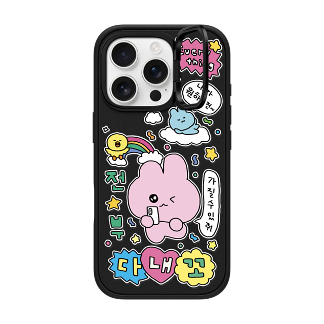 Gosimperson x CASETiFY iPhone 16 Pro ケース マットブラック インパクトリングスタンドケース MagSafe対応 Gosimperson's Galaxy