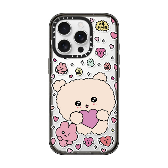 Gosimperson x CASETiFY iPhone 16 Pro ケース ブラック インパクトケース Love Bomb