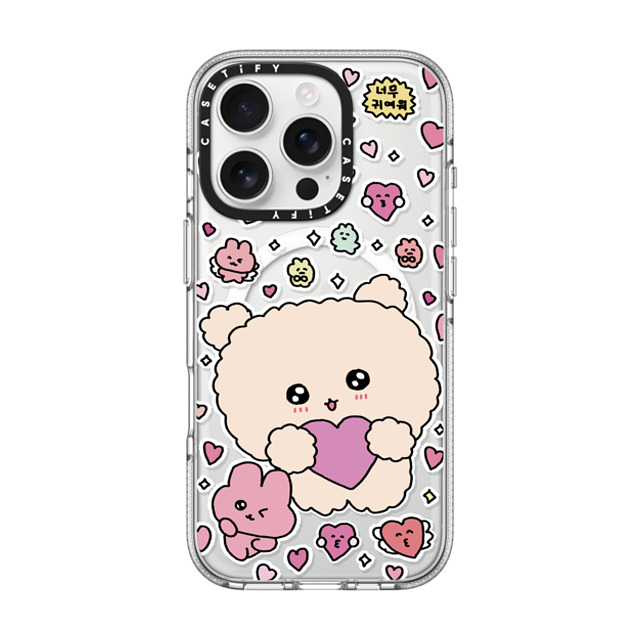 Gosimperson x CASETiFY iPhone 16 Pro ケース クリア クリア ケース MagSafe対応 Love Bomb