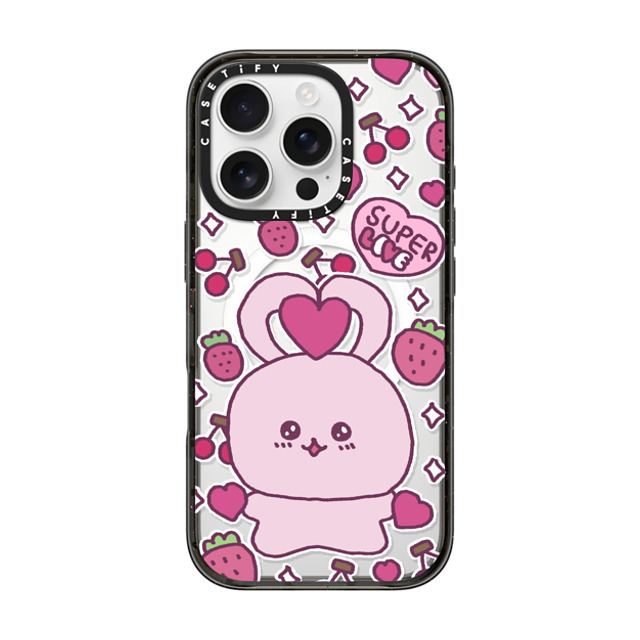 Gosimperson x CASETiFY iPhone 16 Pro ケース ブラック インパクトケース MagSafe対応 SUPER LOVE