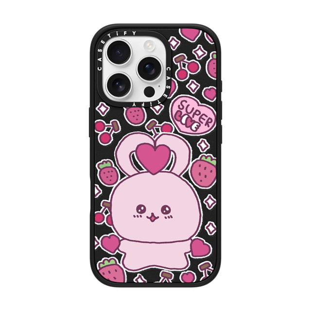 Gosimperson x CASETiFY iPhone 16 Pro ケース マットブラック インパクトケース MagSafe対応 SUPER LOVE