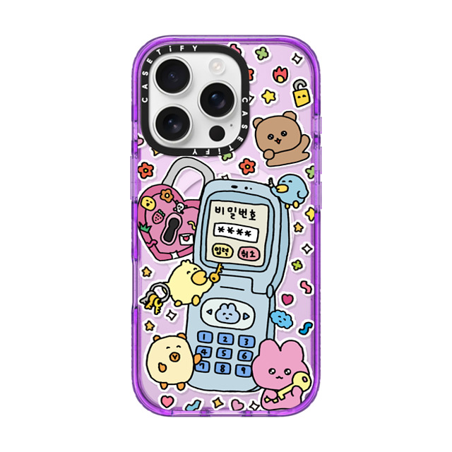 Gosimperson x CASETiFY iPhone 16 Pro Case パープル Impact Case MagSafe Compatible SECRET UNLUCKED Gosimperson x CASETiFY iPhone 16 Pro Case パープル Impact Case MagSafe Compatible SECRET UNLUCKED