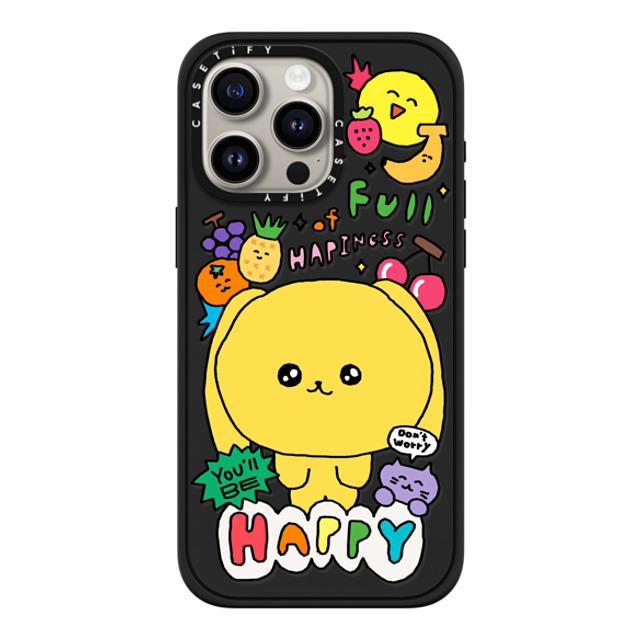 Gosimperson x CASETiFY iPhone 15 Pro Max ケース マットブラック インパクトケース MagSafe対応 You'll be happy~