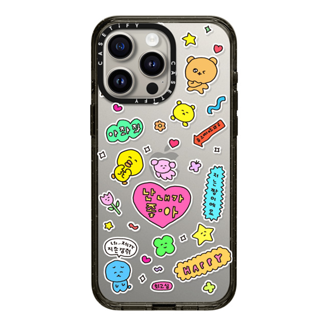 Gosimperson x CASETiFY iPhone 15 Pro Max ケース ブラック インパクトケース I LOVE ME (Korean ver.)