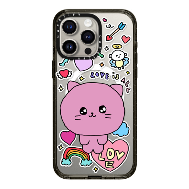 Gosimperson x CASETiFY iPhone 15 Pro Max Case Cat,Cartoon Black Impact Case MagSafe Compatible Love is ALL Mother's Day Gosimperson x CASETiFY iPhone 15 Pro Max Case Cat,Cartoon Black Impact Case MagSafe Compatible Love is ALL Mother's Day