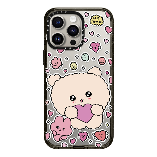 Gosimperson x CASETiFY iPhone 15 Pro Max ケース ブラック インパクトケース Love Bomb