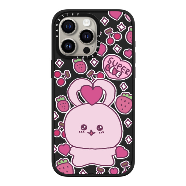 Gosimperson x CASETiFY iPhone 15 Pro Max ケース マットブラック インパクトケース MagSafe対応 SUPER LOVE