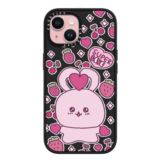 Gosimperson x CASETiFY iPhone 15 ケース マットブラック インパクトケース MagSafe対応 SUPER LOVE