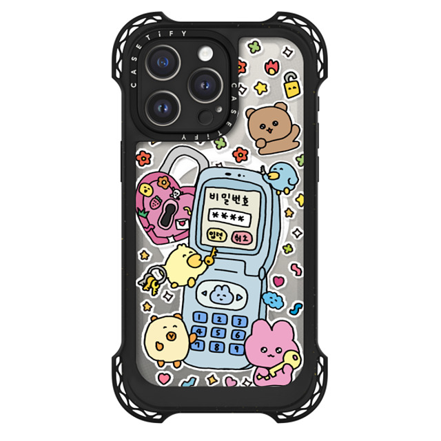 Gosimperson x CASETiFY iPhone 15 Pro Max ケース ブラック ウルトラ バウンスケース MagSafe対応 SECRET UNLUCKED