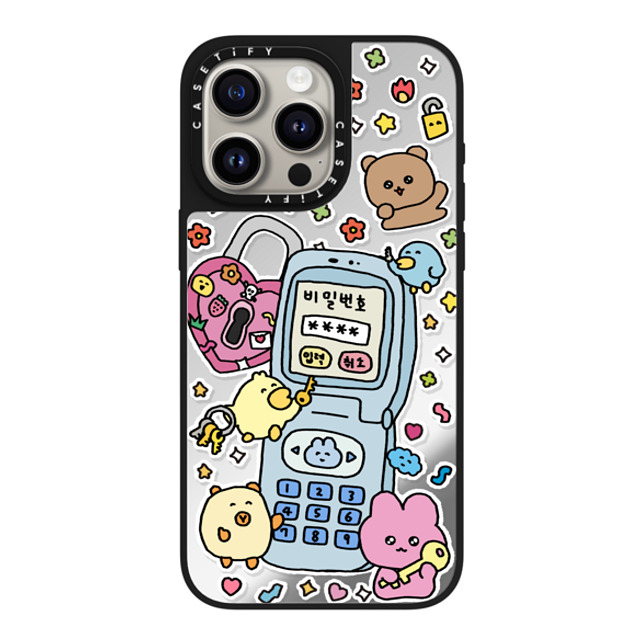 Gosimperson x CASETiFY iPhone 15 Pro Max ケース Silver on Black ミラーケース MagSafe対応 SECRET UNLUCKED