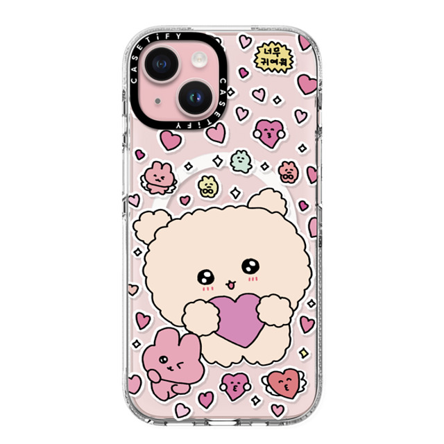 Gosimperson x CASETiFY iPhone 15 ケース クリア クリア ケース MagSafe対応 Love Bomb