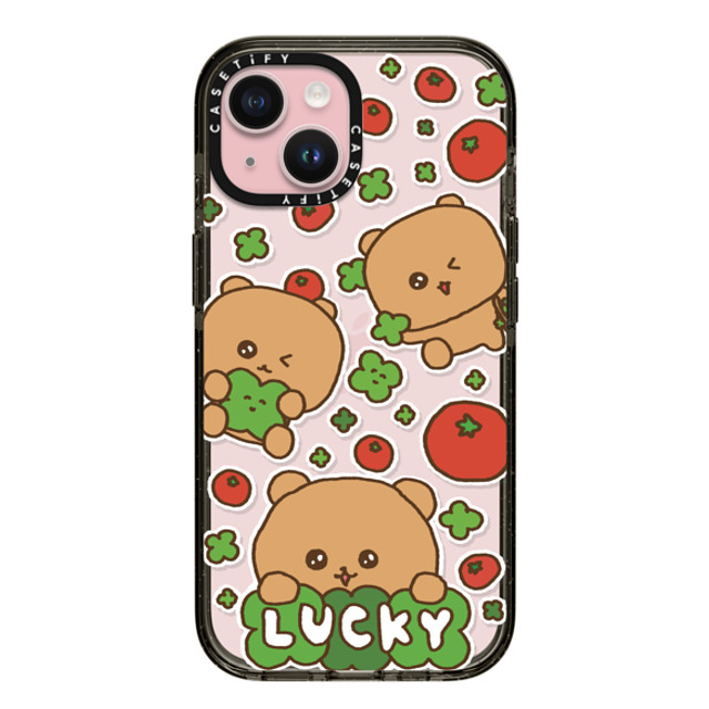 Gosimperson x CASETiFY iPhone 15 ケース ブラック インパクトケース LUCKY TOMATO