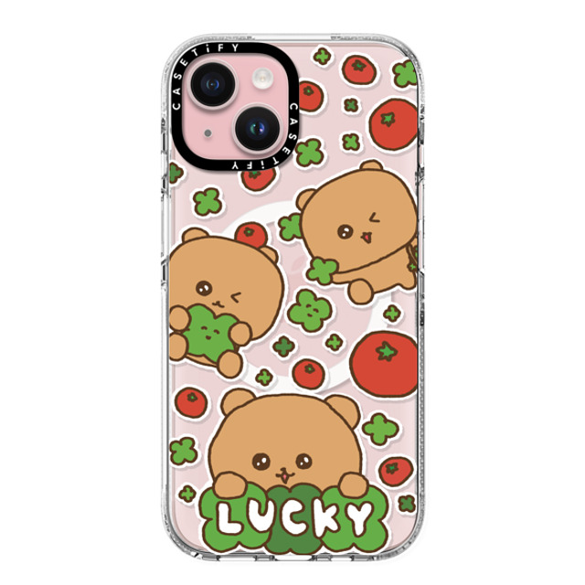 Gosimperson x CASETiFY iPhone 15 ケース クリア クリア ケース MagSafe対応 LUCKY TOMATO