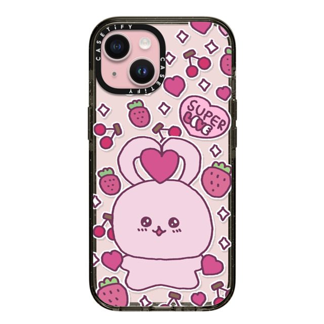 Gosimperson x CASETiFY iPhone 15 ケース ブラック インパクトケース SUPER LOVE