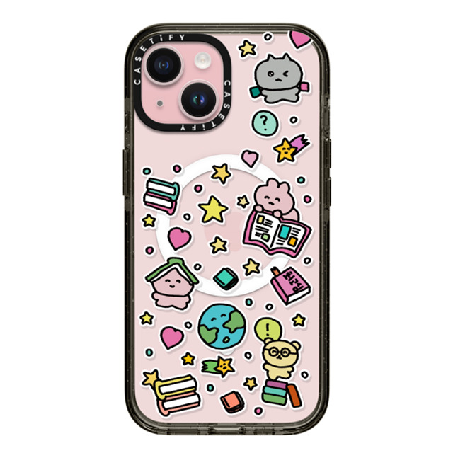 Gosimperson x CASETiFY iPhone 15 ケース ブラック インパクトケース MagSafe対応 DREAMING WORLD OF BOOKS